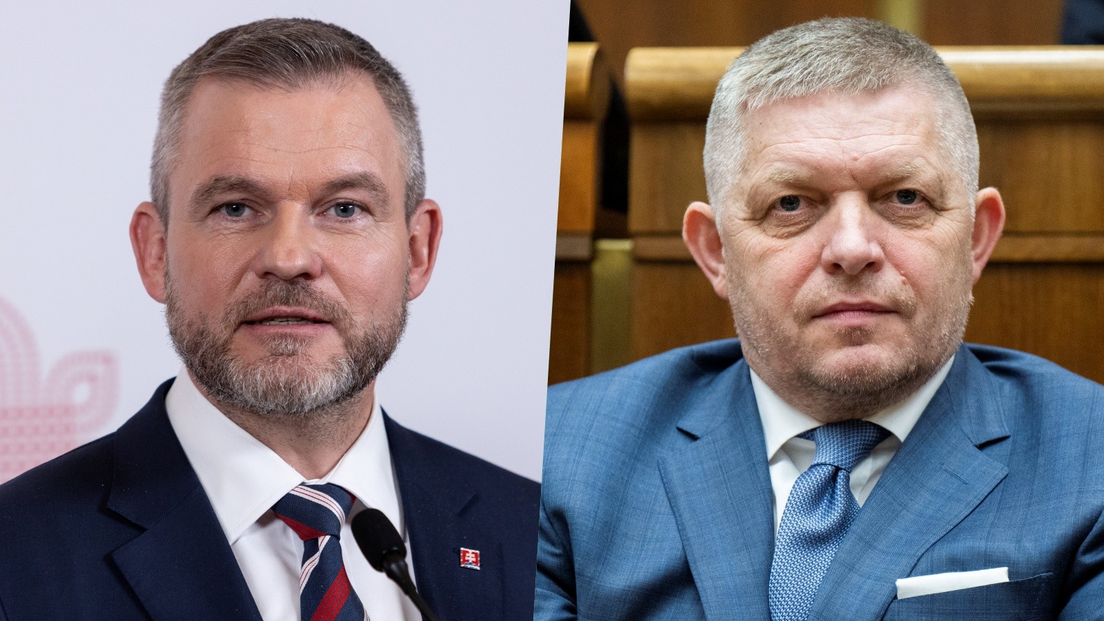 Prezident Peter Pellegrini a premiér Robert Fico.