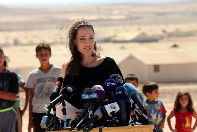 Angelina Jolie odwiedziła obóz dla syryjskich uchodźców w Jordanii