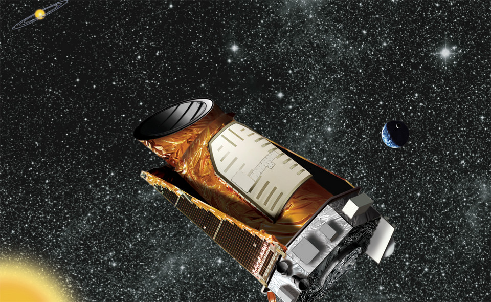 Teleskop kosmiczny Kepler na orbicie wokół Słońca, wizualizacja