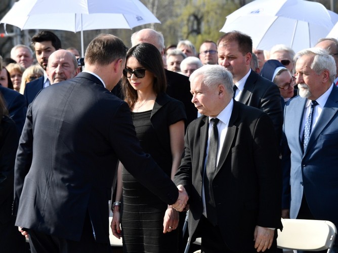 Andrzej Duda, Marta Kaczyńska i Jarosław Kaczyński