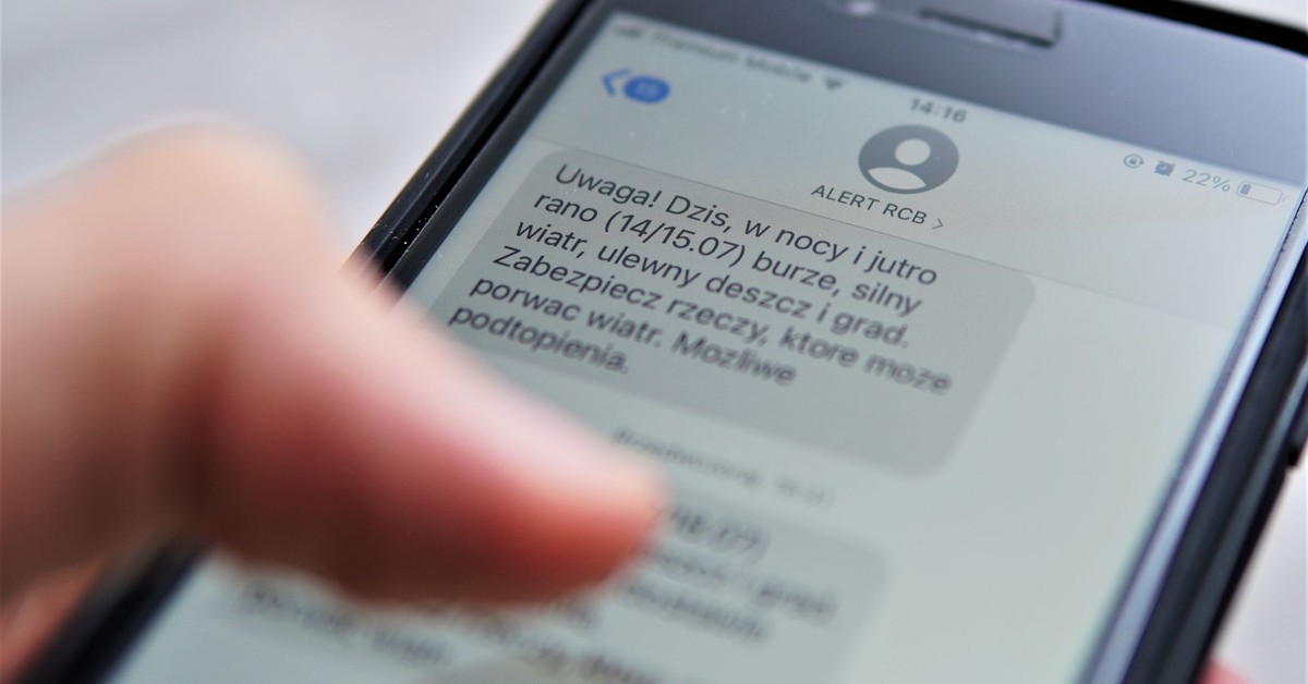 Nie każdy dostaje alert RCB. Rzecznik tłumaczy, dlaczego