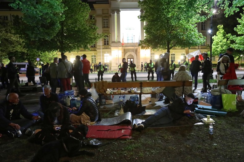 Protest przedsiębiorców w centrum Warszawy