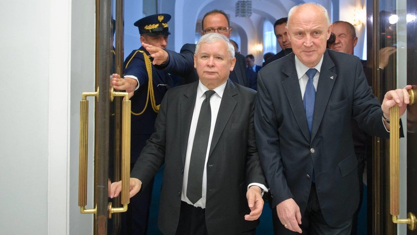 Jarosław Kaczyński z Wojciechem Jasińskim