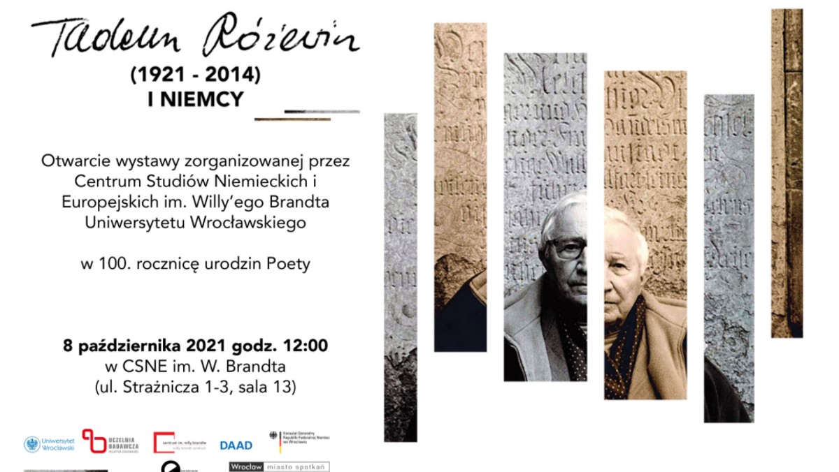 Wrocław: Wystawa "Tadeusz Różewicz (1921-2014) i Niemcy" od piątku 