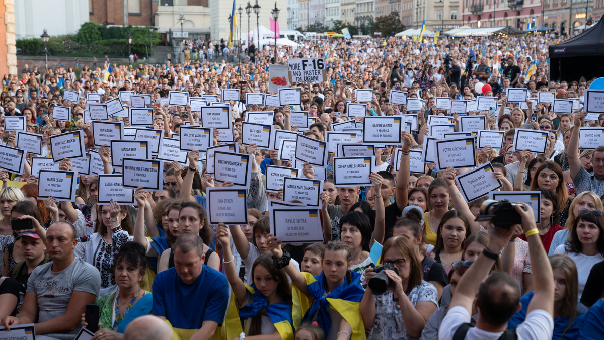 Święto Niepodległości Ukrainy na Placu Zamkowym w Warszawie