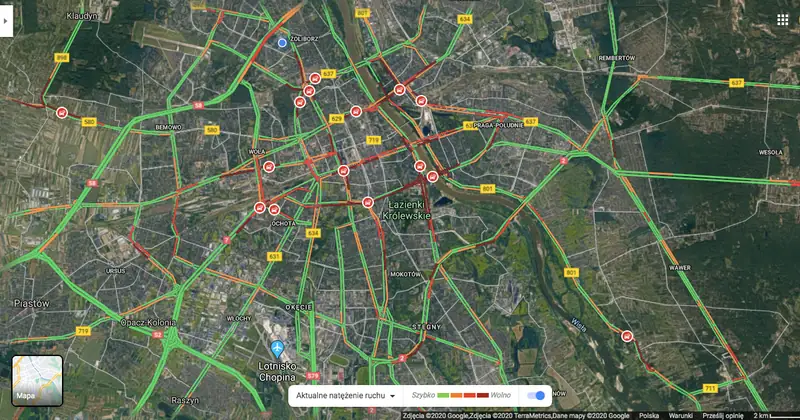 Od 16:00 w wielu punktach Warszawy zaczęły się blokady