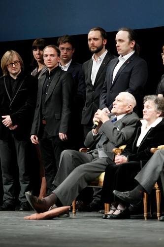 Profesor Witold Kieżun na uroczystej premierze filmu 'Powstanie Warszawskie'