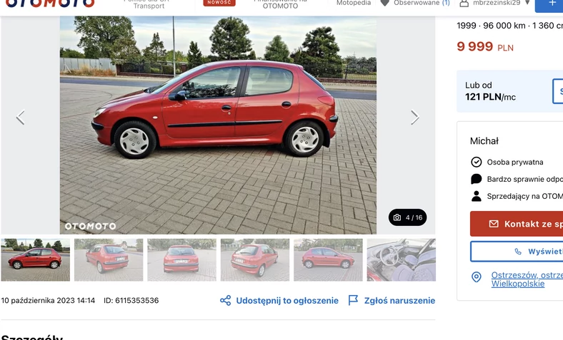 Peugeot 206 z ogłoszenia