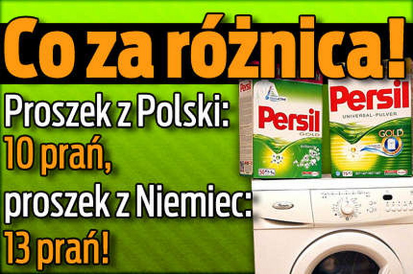 Niemiecki proszek-13 prań, polski tylko 10!