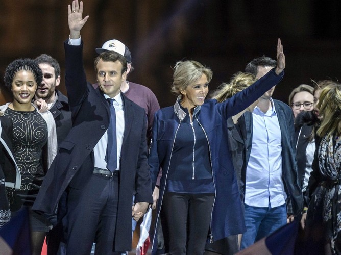Brigitte Trogneux i Emmanuel Macron;