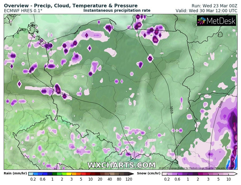 W przyszłym tygodniu lokalnie zrobi się dużo chłodniej i popada nawet śnieg