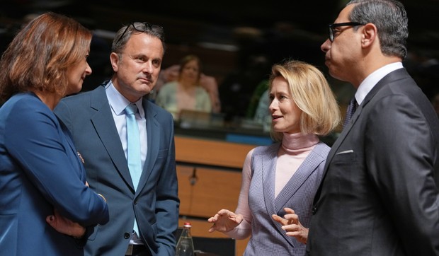 Kaja Kalas i slovenačka ministarka spoljnih poslova Tanja Fajon na sastanku u Luksemburgu 21. aprila