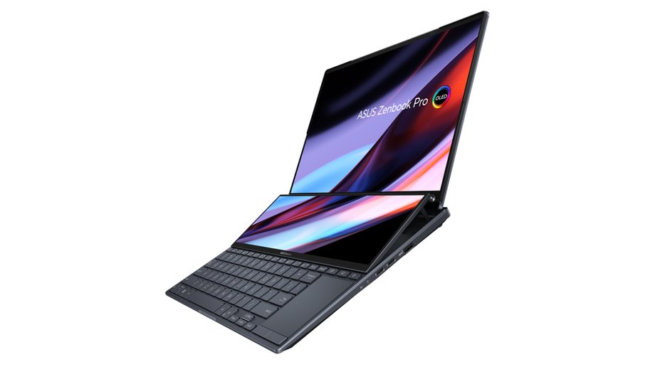 Główną zaletą Asusa Zenbook Pro 14 Duo i jego najbardziej charakterystyczną cechą są oczywiście dwa ekrany | Fot. Materiał Partnera