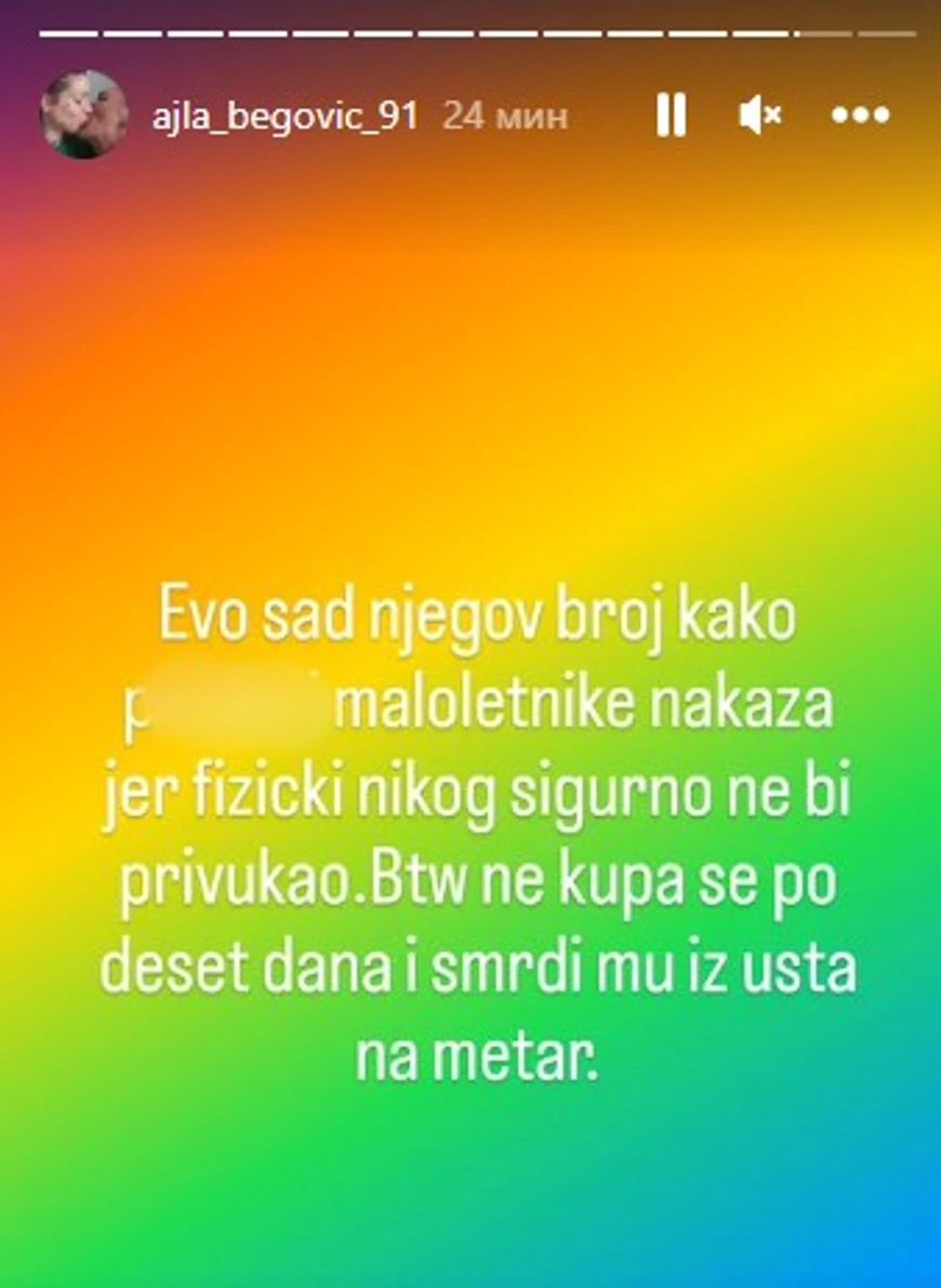 Dunja Ilić, objava na Instagramu