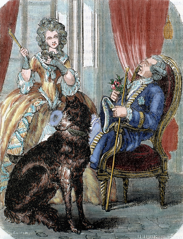  Marie-Jeanne du Barry i Ludwik XV