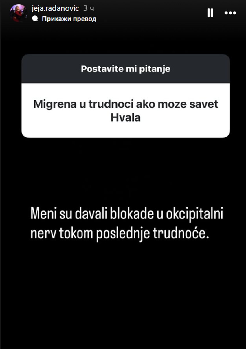 Jelena Radanović o migrenama