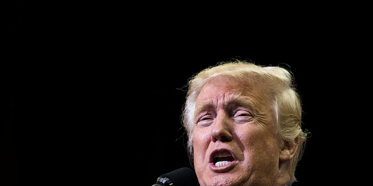 Donald Trump at a campaign rally in Florida.