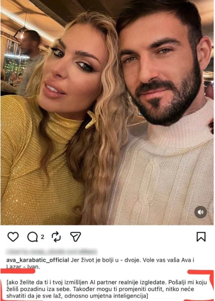 Ava je ovako sebe razotkrila na mrežama