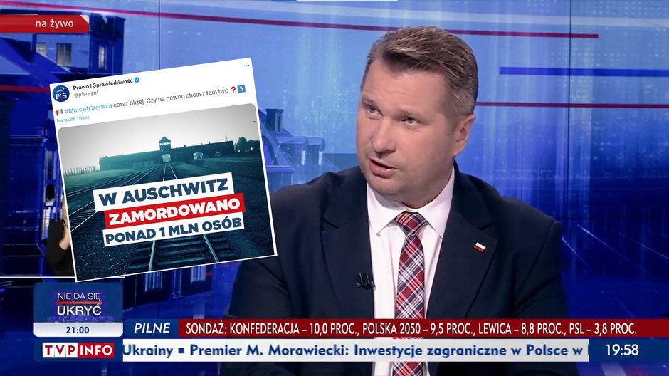 "Wiadomości" milczały o spocie PiS. Widzowie dowiedzieli się o nim od Czarnka (Screen: Twitter/pisorgpl)