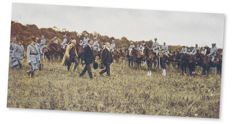 Przegląd jednostek powołanej z inicjatywy Romana Dmowskiego Błękitnej Armii we francuskim Brienne, 22 czerwca 1918 r.