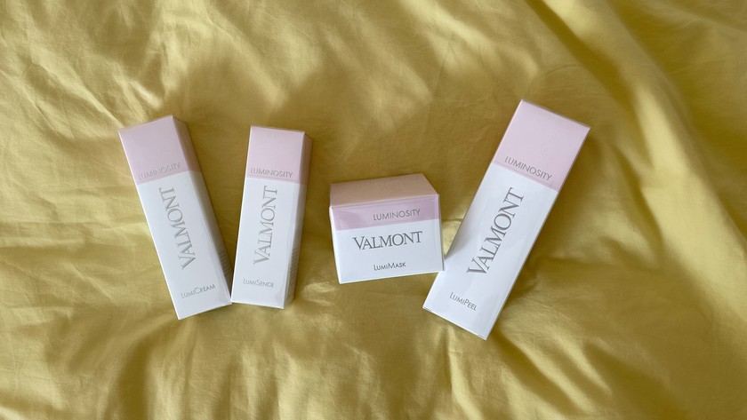 Die neue «Luminosity»-Linie von Valmont besteht aus LumiCream (215 Franken), LumiSence (215 Franken), LumiMask (180 Franken) und LumiPeel (130 Franken) (v. l.).