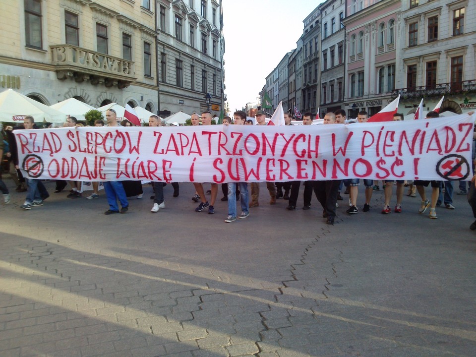 Tłumy w Krakowie domagały się dymisji rządu Tuska