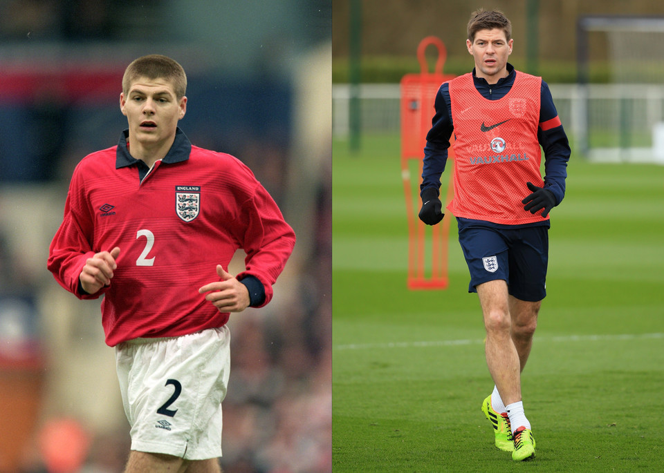 Steven Gerrard w 2000 i 2014 roku