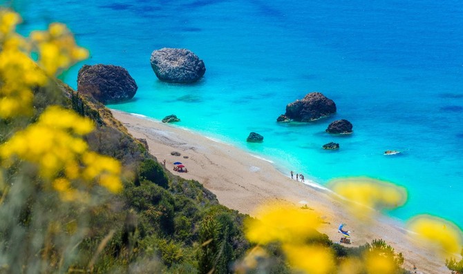 Plaža Megali Petra na Lefkadi 