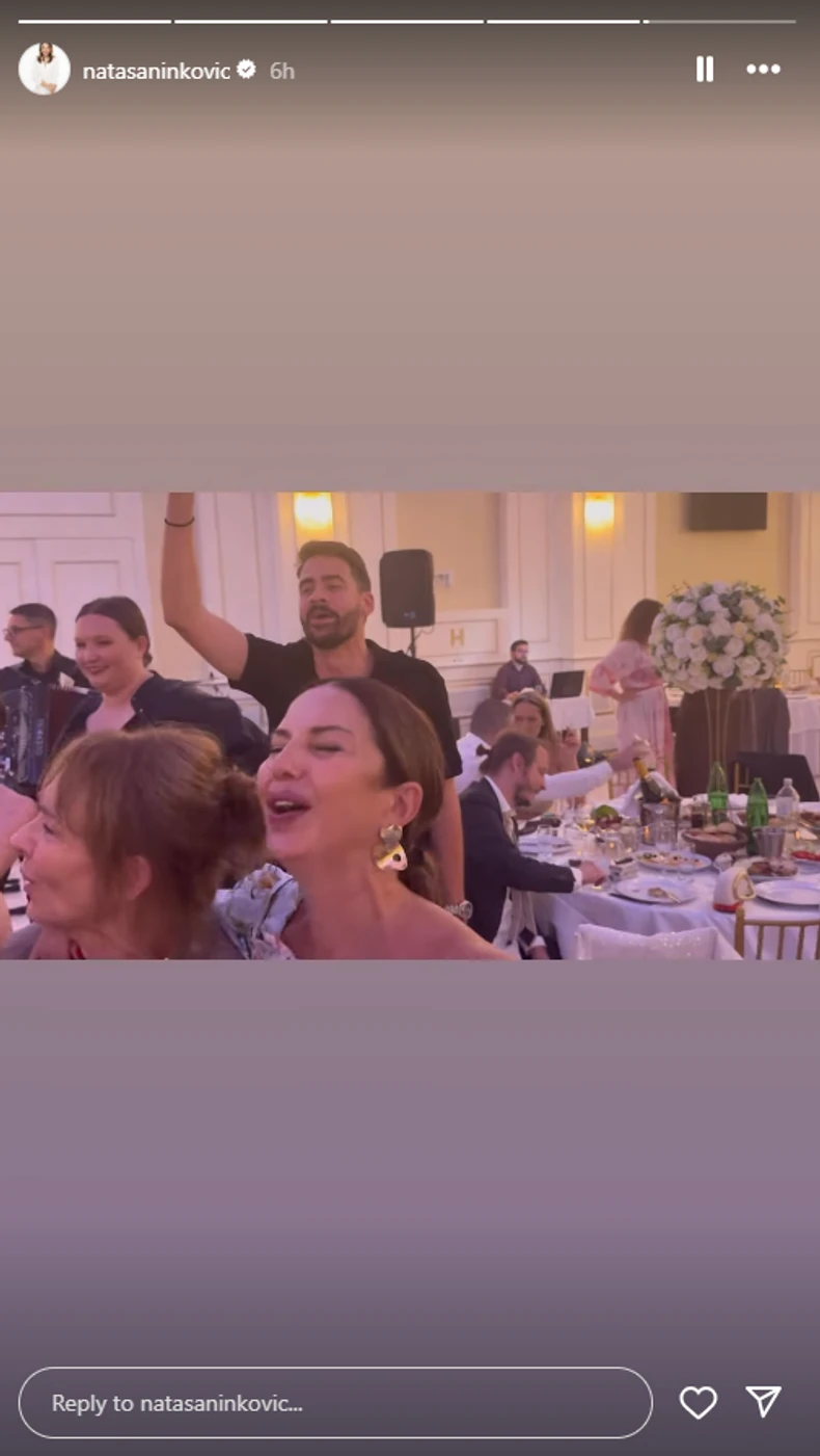 Nataša Ninković na svadbi