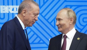 Redžep Tajip Erdogan i Vladimir Putin u Kazanu na samitu BRIKS-a 23. oktobra 2024.