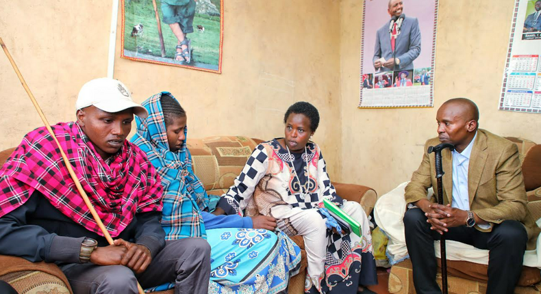 Interior CS Kithure Kindiki, IG Japheth Koome and Laikipia North MP Sarah Paulata visited the family of the late Senior Chief Jacob Leyiangere in Laikipia County.