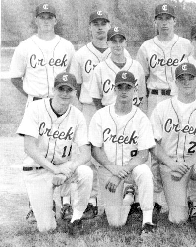 Ashton Kutcher z kolegami z drużyny baseballowej z Tiffin, Iowa – 1996 rok