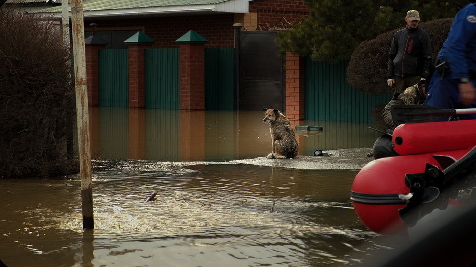 Powódź w Orsku, zdjęcie z 19 kwietnia 2024 r.
