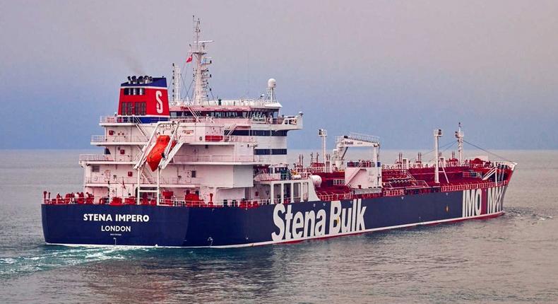 Undatedhandout photograph shows theStenaImpero, a British-flagged vessel owned byStenaBulk, at anundisclosedlocation, obtained by Reuters on July 19, 2019. Stena Bulk/via REUTERS