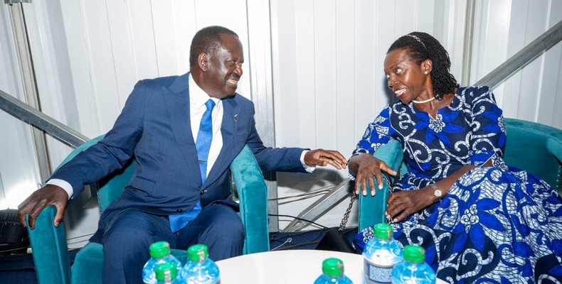 Raila Odinga and his running mate Martha Karua