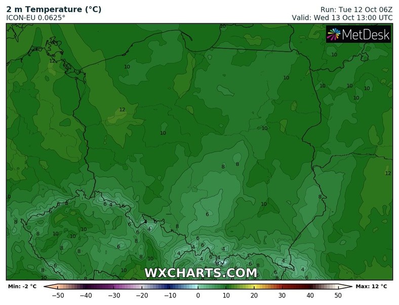 W wielu miejscach temperatura nie przekroczy 10 st. C