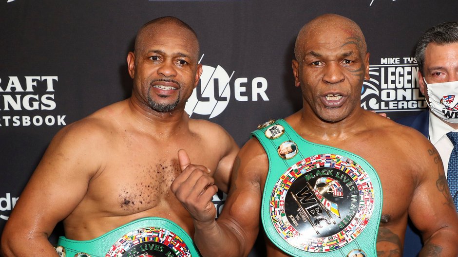 Roy Jones, Jr. i Mike Tyson po walce