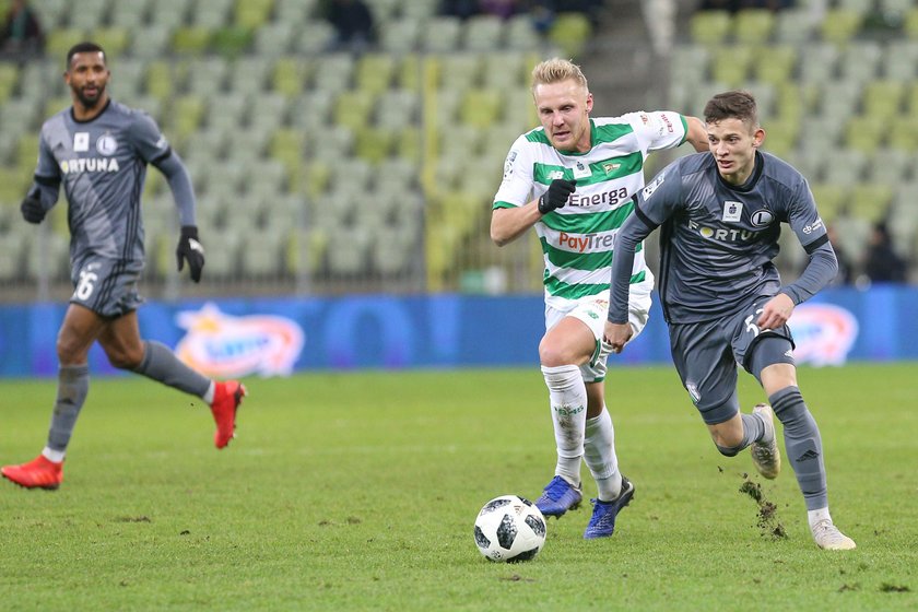 Pilka nozna. Ekstraklasa. Lechia Gdansk. Trening. 14.11.2018