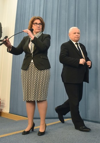 Beata Mazurek i Jarosław Kaczyński