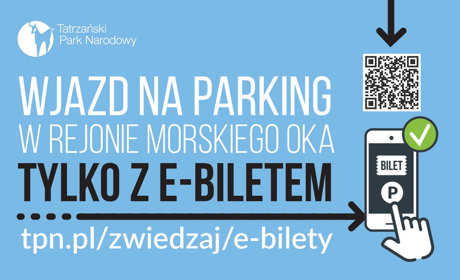Morskie Oko: parking tylko z e-biletem