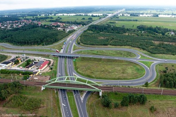 Autostrada A1 na odcinku Nowe Marzy - Toruń, zdjęcie lotnicze. Fot. Kacper Kowalski aeromedia.pl, źródło: materiały Ministerstwa Transportu, Budownictwa i Gospodarki Morskiej