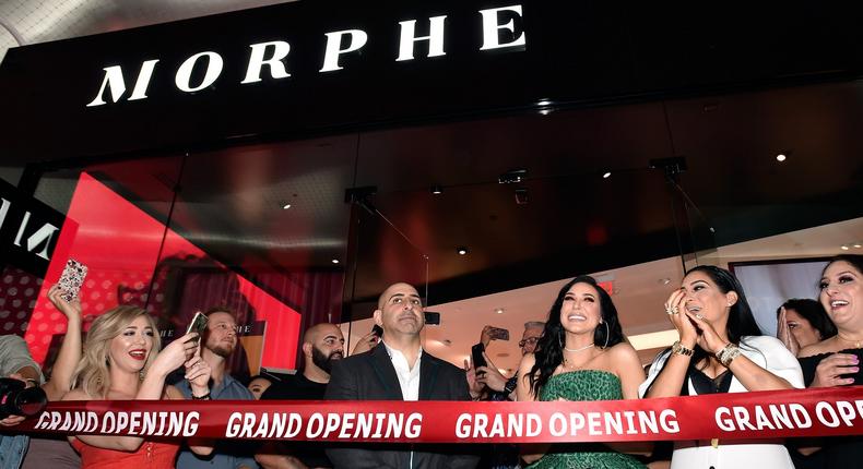 A Morphe store opening in 2018.David Becker/Getty Images for Morphe