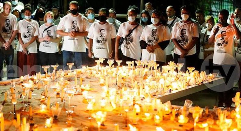 Prophet T.B Joshua's candlelight service held at the Synagogue on Monday evening (Facebook/TB Joshua Ministries)