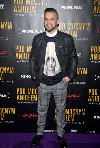 Michał Piróg na premierze filmu 'Pod Mocnym Aniołem'