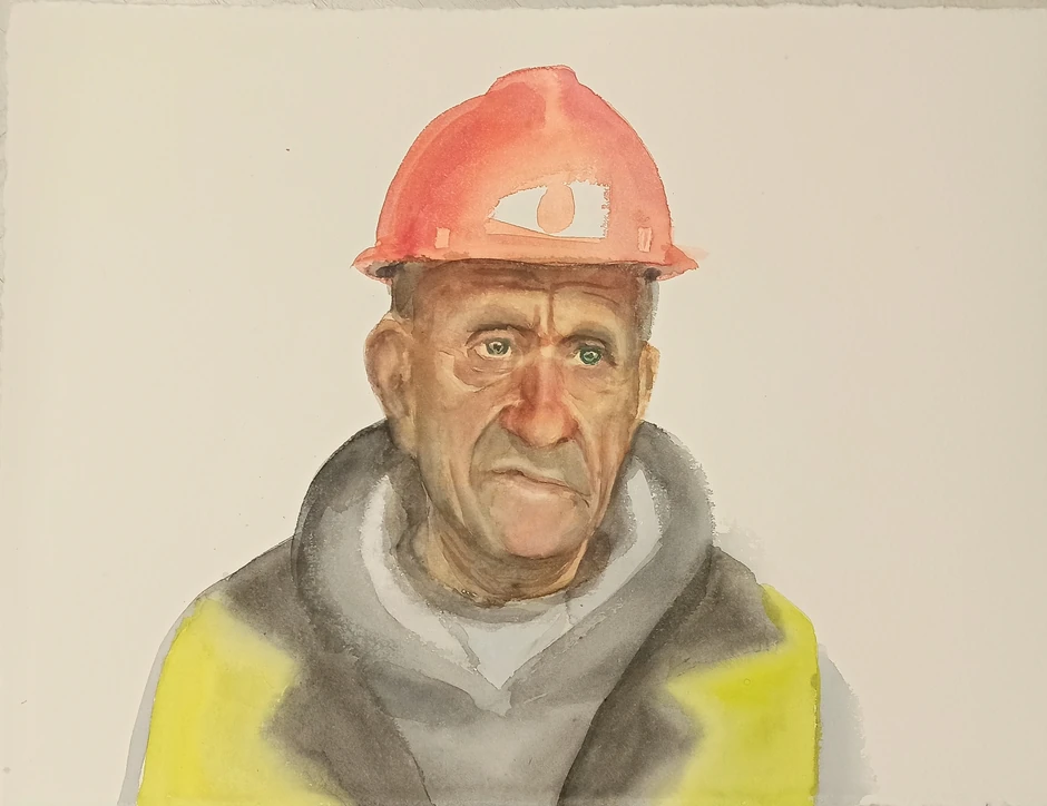 Milica Ružičić, Iz serije Stambeno pitanje, akvarel, 2023