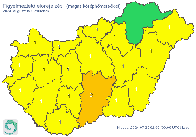 A magas hőmérséklet miatt már most kiadták a figyelmeztetéseket csütörtökre / Kép: Met.hu