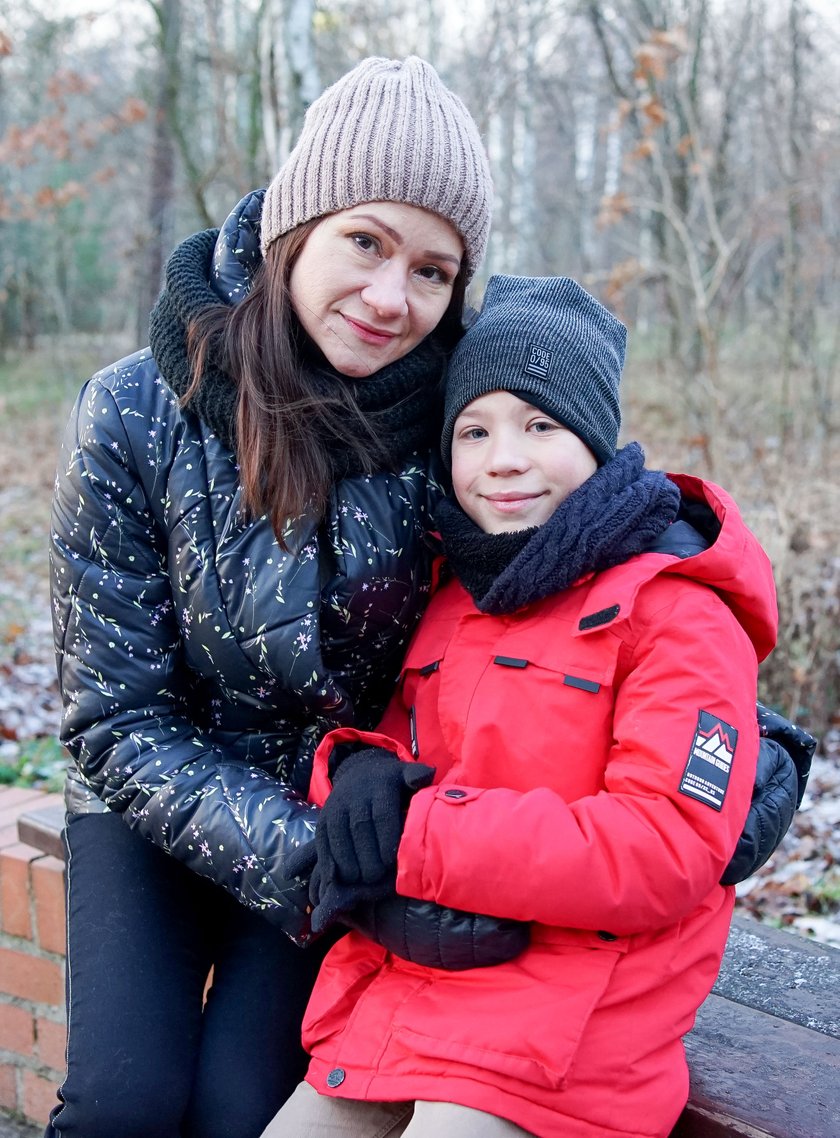 Monika Wasilewska (42 l.) z synem Wojtkiem (9 l.)