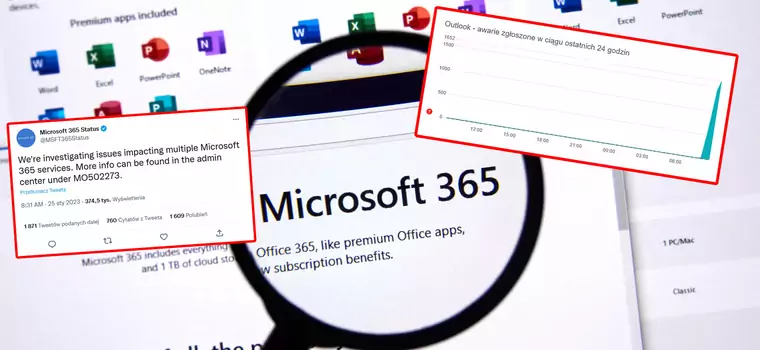 Ogromna awaria aplikacji Microsoft. Problemy z działaniem Microsoft 365, Outlooka i innych