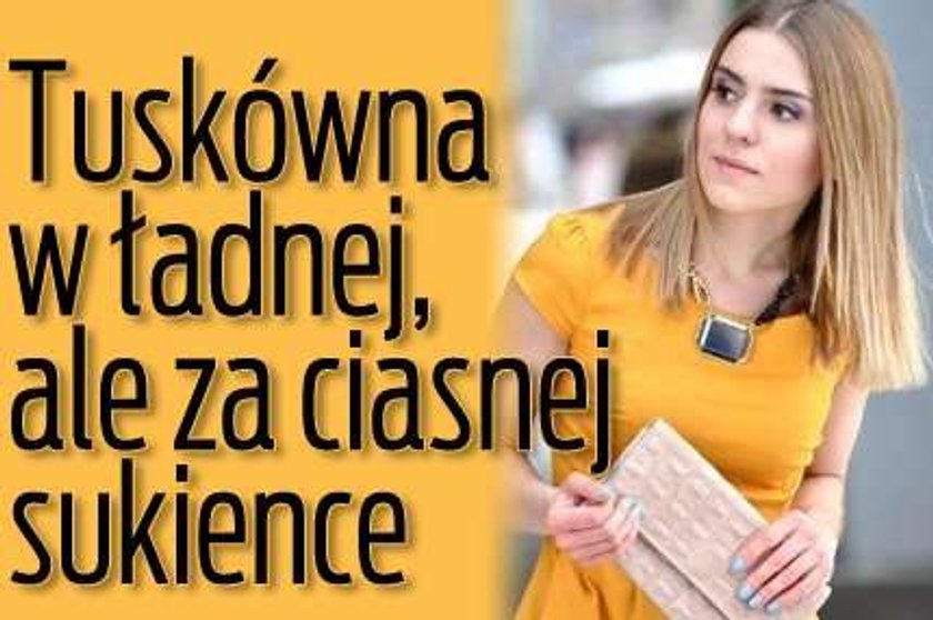 Tuskówna w ładnej, ale za ciasnej sukience