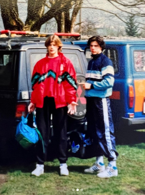 Olivier Gagnac with his friend from Germany Marcus